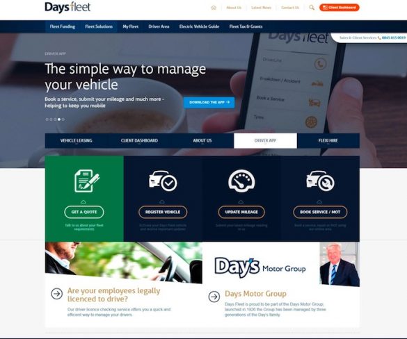 The new Days Fleet website