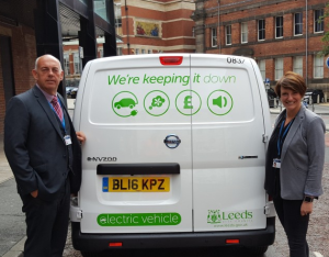 Terry Pycroft, head of fleet services at Leeds City Council, with Cllr Lucinda Yeadon