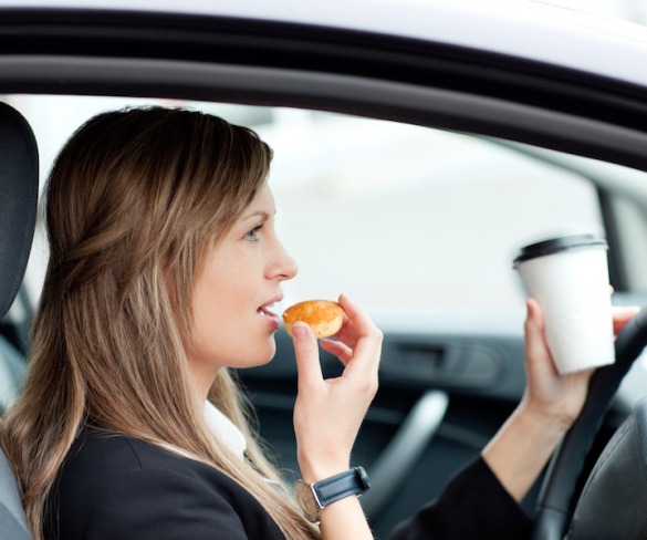 Third of drivers admit to eating behind the wheel