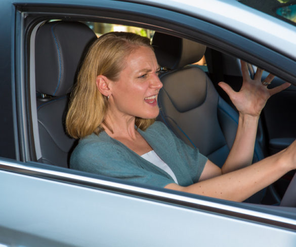 Women more likely to see red behind the wheel