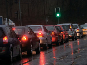 Queue of traffic in Bristol