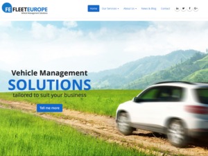 FleetEurope website with text and car image