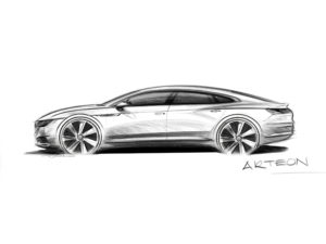 Design sketch of new VW Arteon