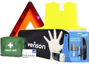 In-car safety kit branded by Venson