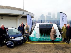 Members of the House of Lords Science and Technology Committee at driverless vehicles event in Greenwich