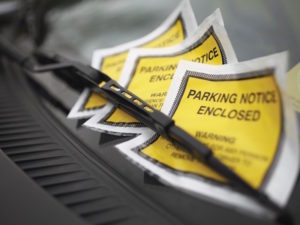 Parking tickets on car