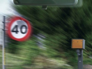 Speed camera by 40mph sign
