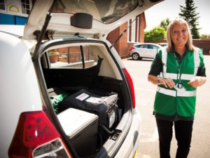Hertfordshire Independent Living Service driver with car