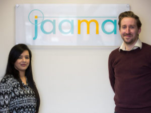 New Jaama business analysts Rajini Doel and Stuart Whitehurst