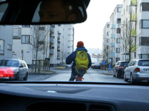Cyclist on road