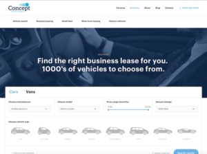 Concept Vehicle Leasing's new website
