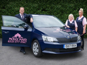 Molly Maid COO, Jonathan Holden, said the vehicles will act as a roaming billboard for the company.
