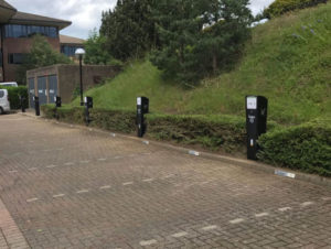Tusker EV chargers at its Watford HQ