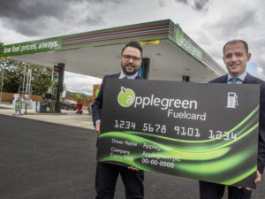 (L-R) Paul Davies, Applegreen fuel card sales manager – UK, and John Diviney, managing director UK, at the opening of the brand new site in Spaldwick