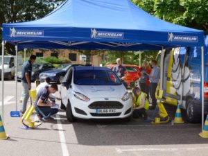 Michelin tyre tests at Anglian Water staff carpark