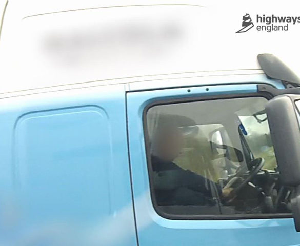 Unmarked HGV cab catches distracted drivers on film