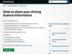 share driving licence information