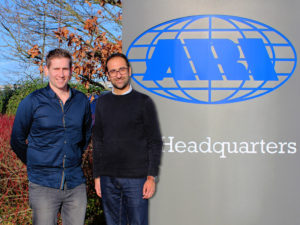 L-R: Simon Cayless and Nimesh Chauhan at ARI UK headquarters