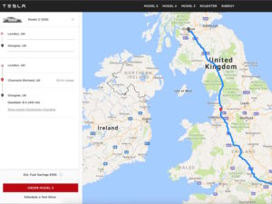 Tesla's trip planning tool is