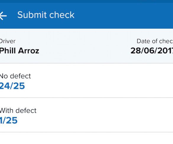 Driver app enables electronic vehicle checks