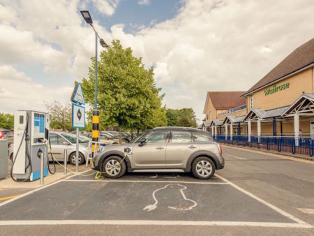 GeniePoint charger in Petersfield town centre, next to the main Waitrose supermarket