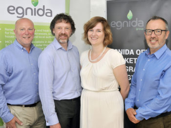 (L-R): Egnida Group chairman Randall Edwards, Egnida CEO Andrew Padmore,Encraft MD Kate Ashworth and Tony Murtagh, founder of Car & Van Lease Supermarket