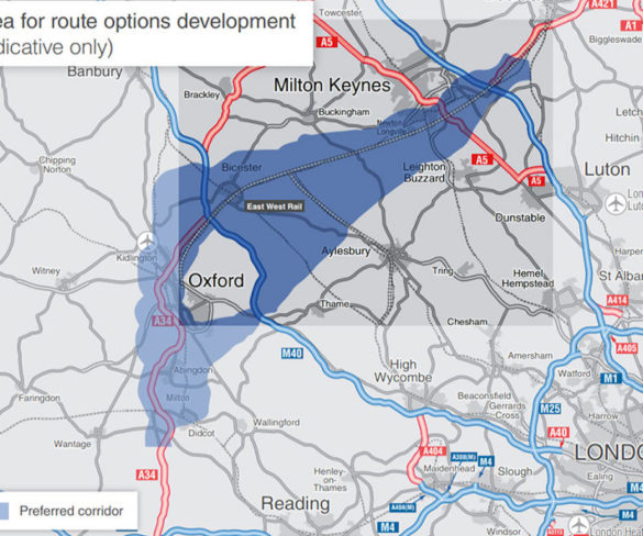 Route announced for Oxford to Cambridge Expressway