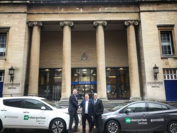 (L-R): Ben Smith, Business Development Manager at Enterprise; Will Spendlove of Gloucestershire County Council; and Kay Parbat, Strategic Transportation Consultant at Enterprise