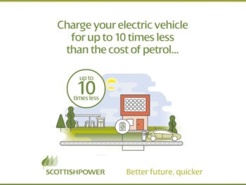 ScottishPower's new tariff claims the cost to EV drivers is a tenth of the cost per mile of a standard petrol car