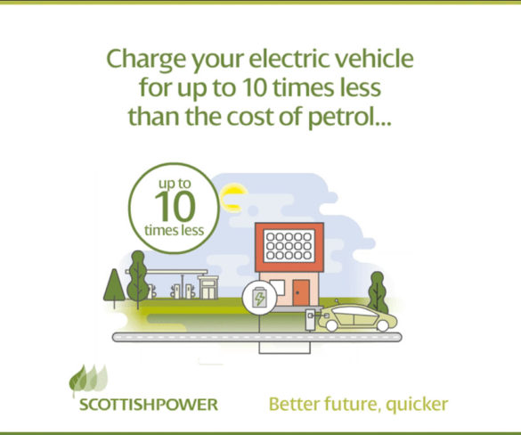 Drive electric for a tenth the cost of a petrol car, says ScottishPower