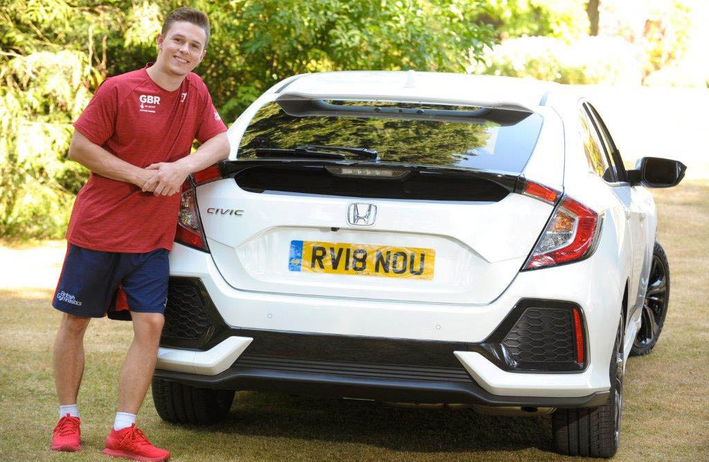 Honda has supplied two Honda Civics to reigning all-round British Champion gymnasts, Brinn Bevan and Kelly Simm