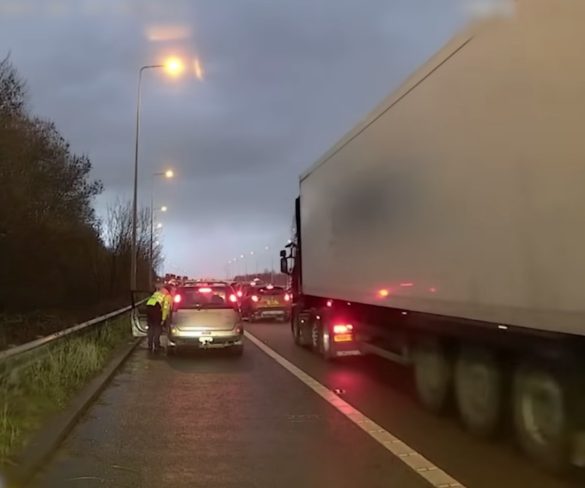 Highways England footage shows dangers of tailgating