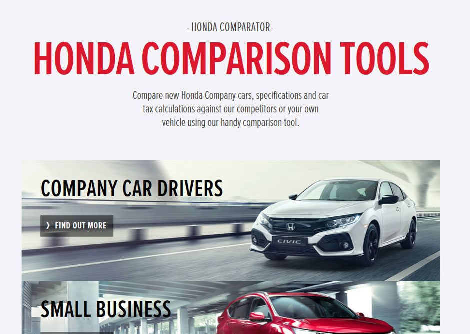 Honda Comparison Tools