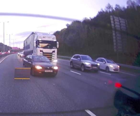 Red X campaign footage shows driver’s near miss with HGV