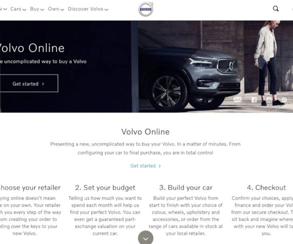 Volvo enters online car sales arena