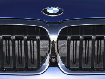 BMW badge grille and camera