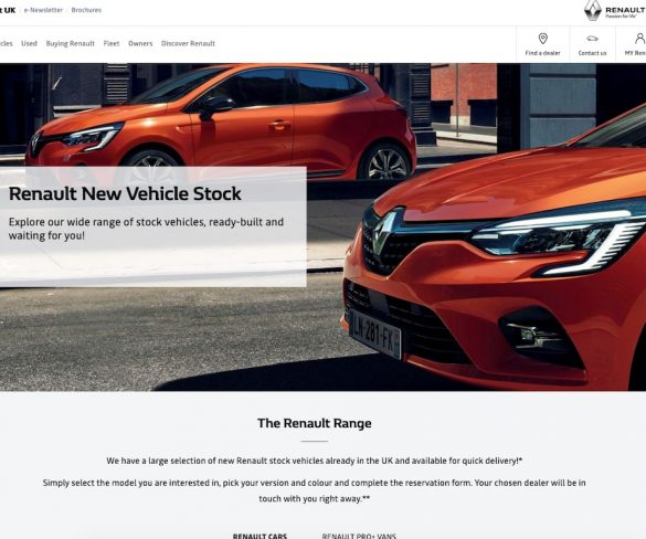 New Renault tool enables online car and van purchases