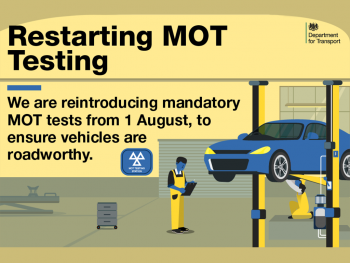 MOTs will restart from 1 August
