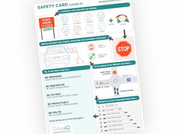 The safety card is designed to offer drivers a quick and easy way to gauge their own state of mental health before getting on the road