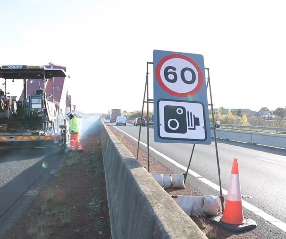 Road works speed limit increased to 60mph