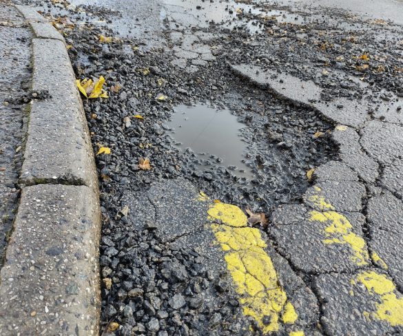 North West and South East top worst-rated roads chart