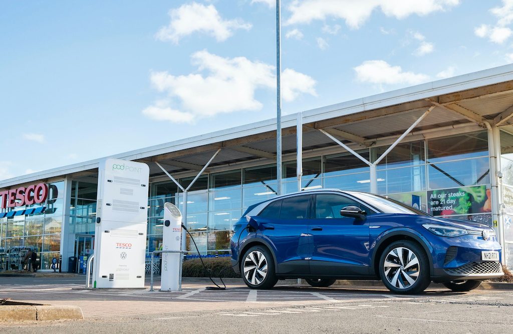 Tesco free EV charging network hits 500,000th charge milestone