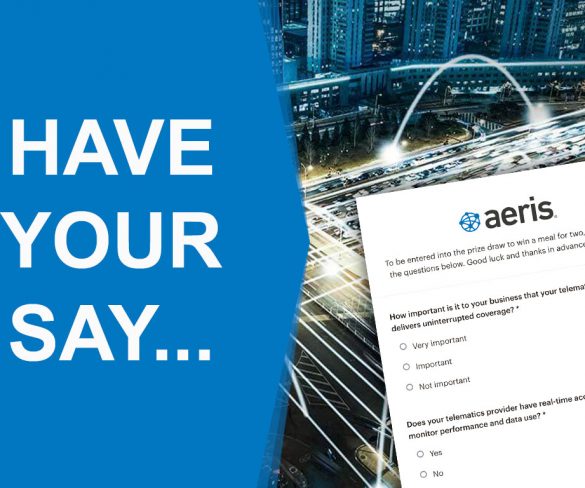 Chance to win a meal for two in Aeris fleet telematics survey