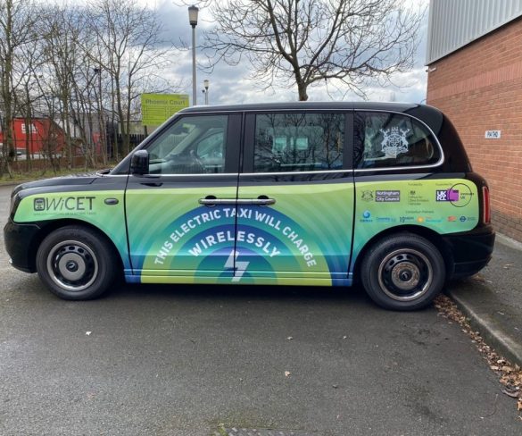 Wireless taxi charging trial gets off the ground in Nottingham
