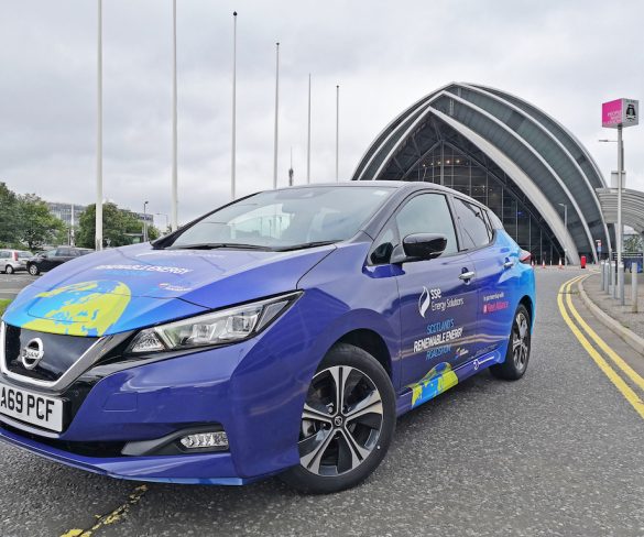 Fleet Alliance provides Nissan Leaf for Scotland’s Renewable Energy COP26 roadshow