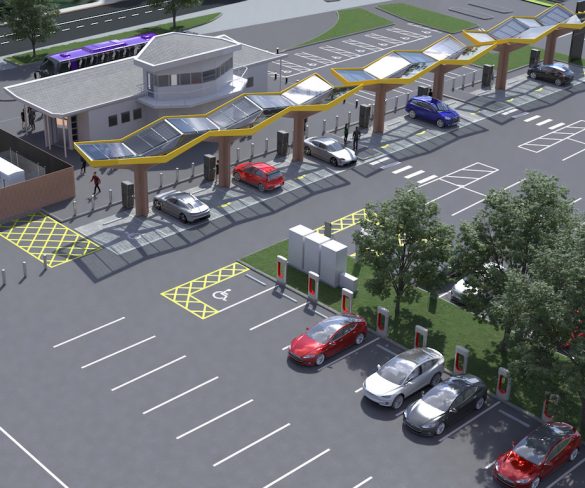 Work starts on UK’s largest public electric vehicle charging hub