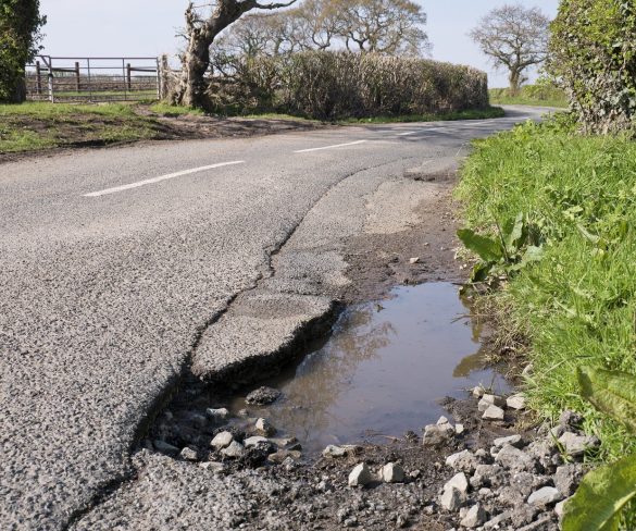 Drivers hitting average of 11 potholes per month