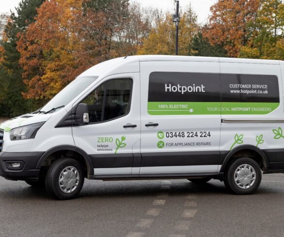 Ford E-Transit electric vans prove perfect tool for the job at Hotpoint UK