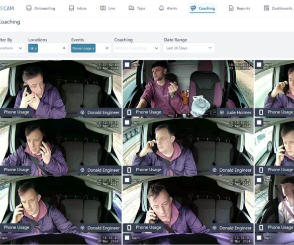 AI driver coaching tool to support fleet road safety strategies
